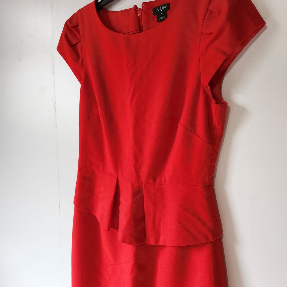 J.Crew Women’s Bold Red Sleeveless Casual A-Line Dress Size 0 Fit & Classic - Picture 5 of 13